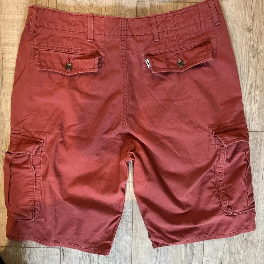 Levi's‎ Men's Cargo Shorts Size 33 Rust 100% Cotton Workwear Pockets